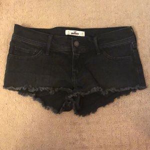 Black Jean mini shorts